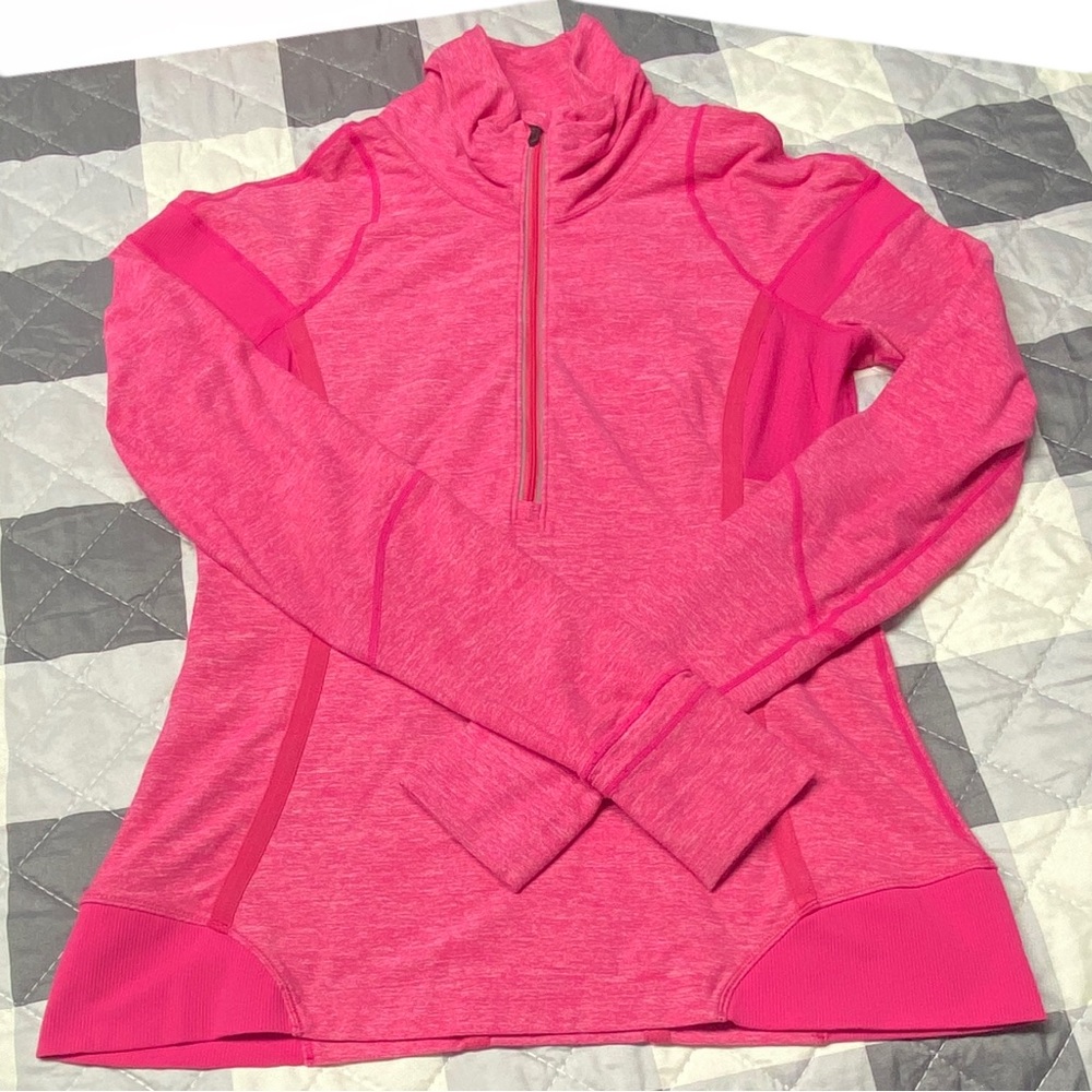 Pink Lululemon 1/2 Zip Pullover, 10